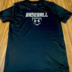Under armor youth large baseball black T-shirt